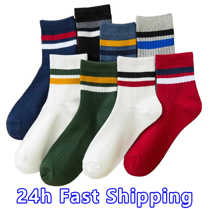 Cotton Crew Sock Pack - 3 Pairs/Pack Cotton Mens Socks Fashion