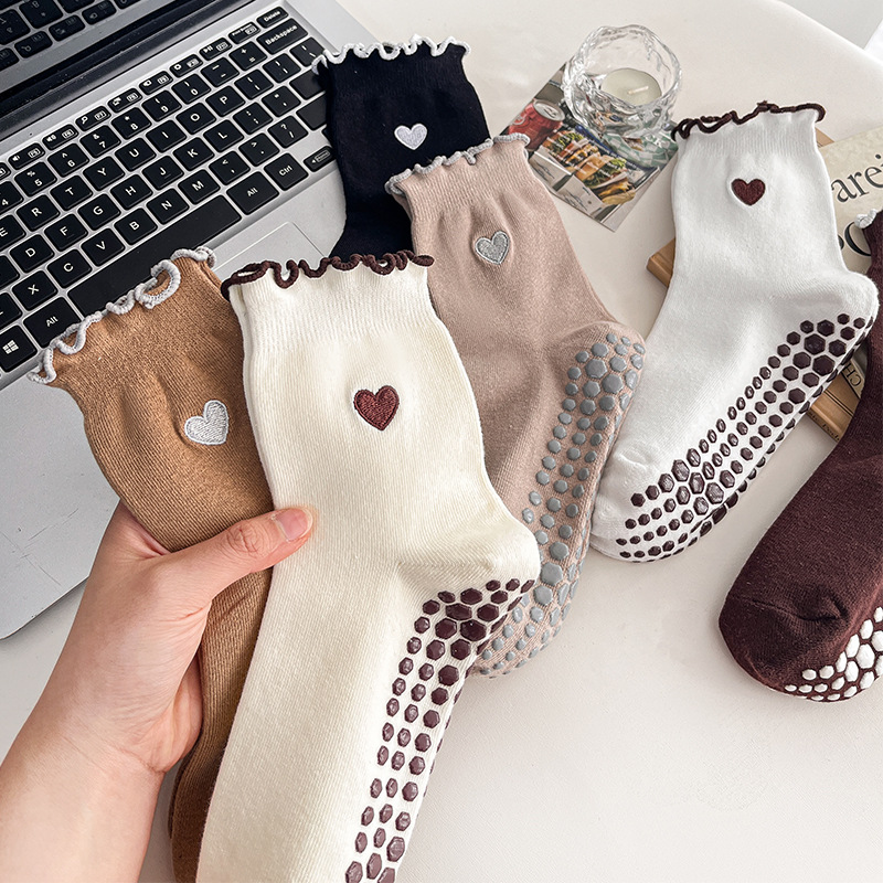 Yoga Socks Women Cotton Heart  - Grip Sock Yoga recension och pris