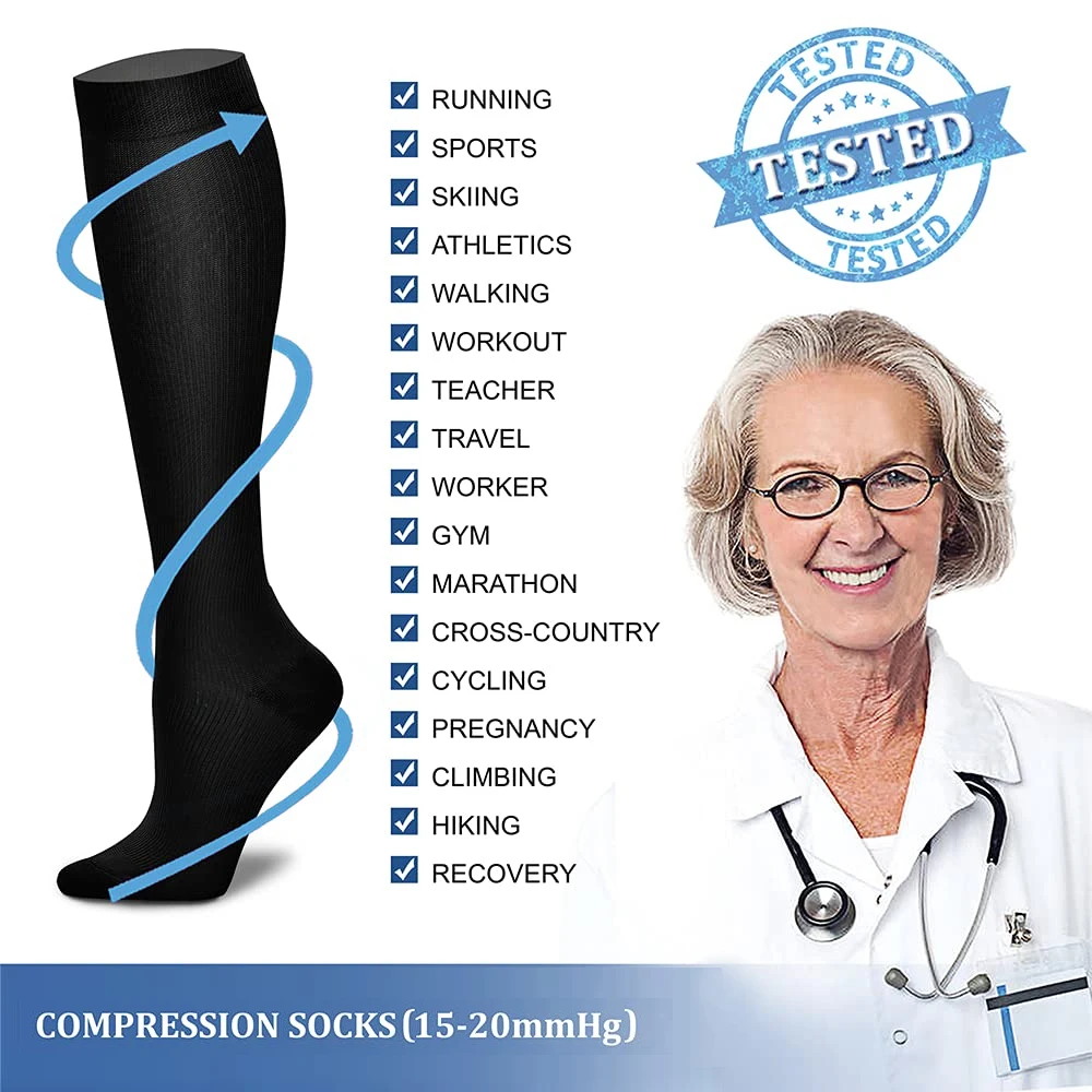 1Pair Women&Men Compression So - Compression Sock Medical recension och pris