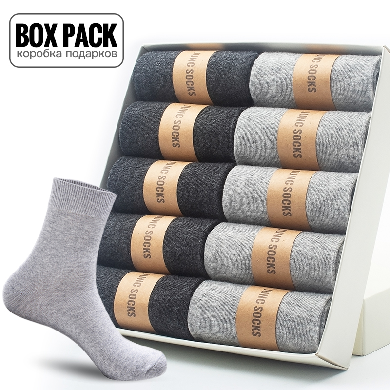 Box Pack Men's Cotton Socks 10 - Cotton Crew Sock Pack recension och pris