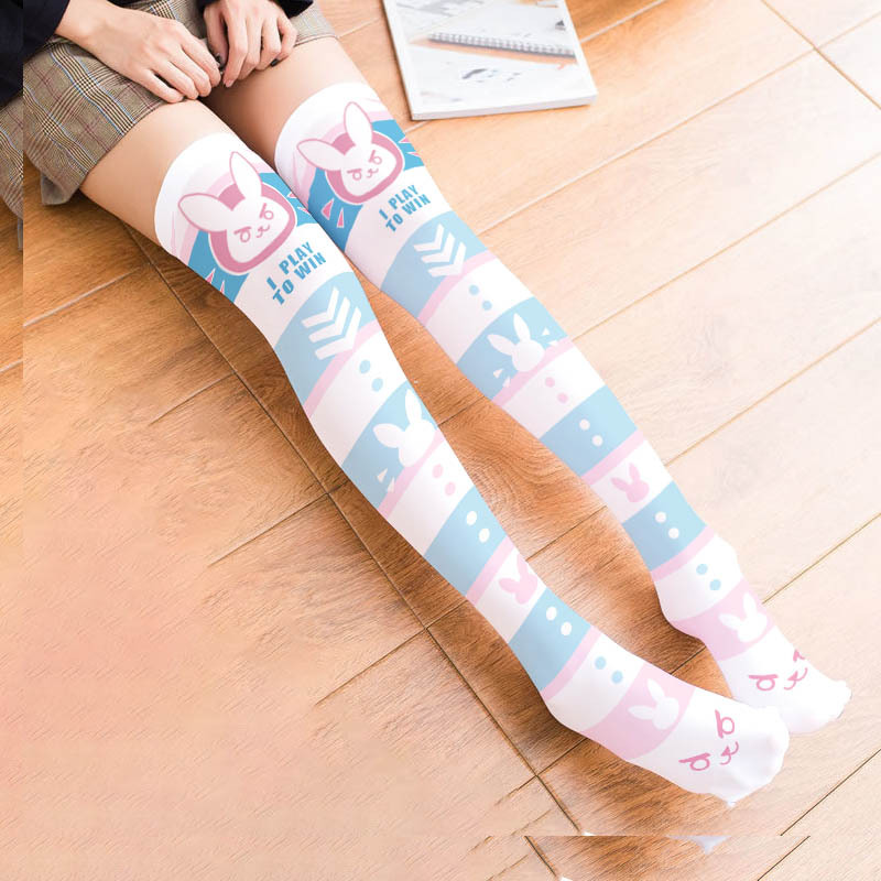 Game OW D.Va Cartoon Printed K - Silk Sock Bamboo recension och pris