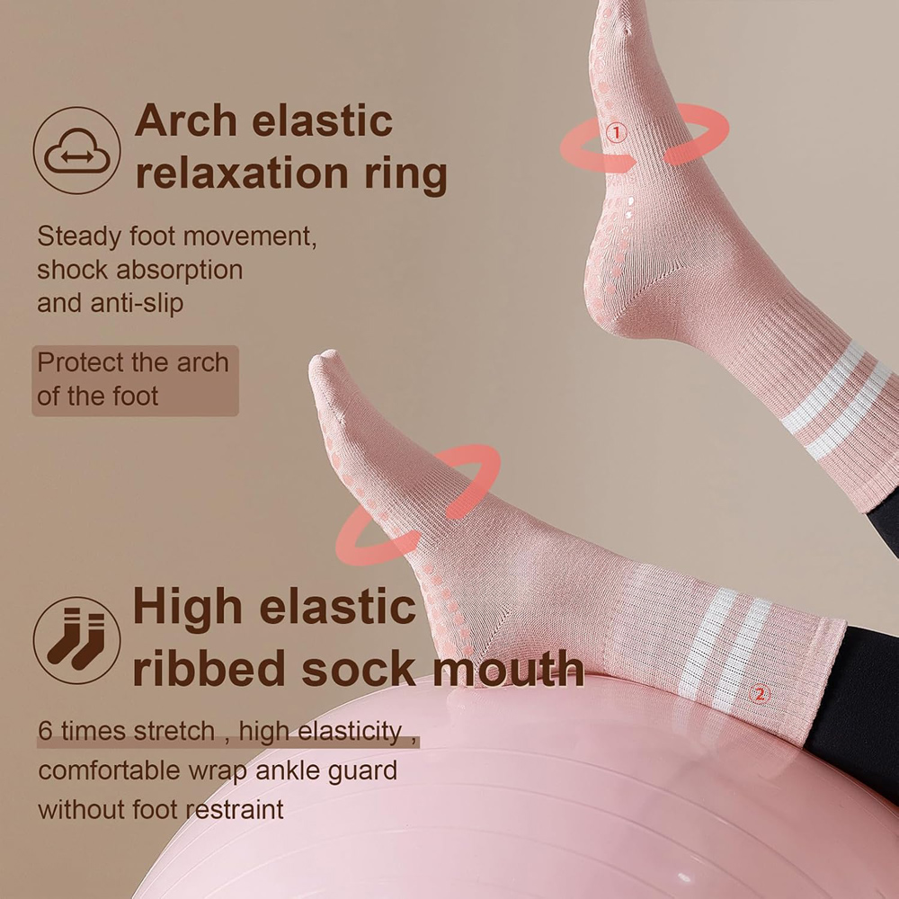Yoga Pilates Socks with Grips  - Grip Sock Yoga recension och pris