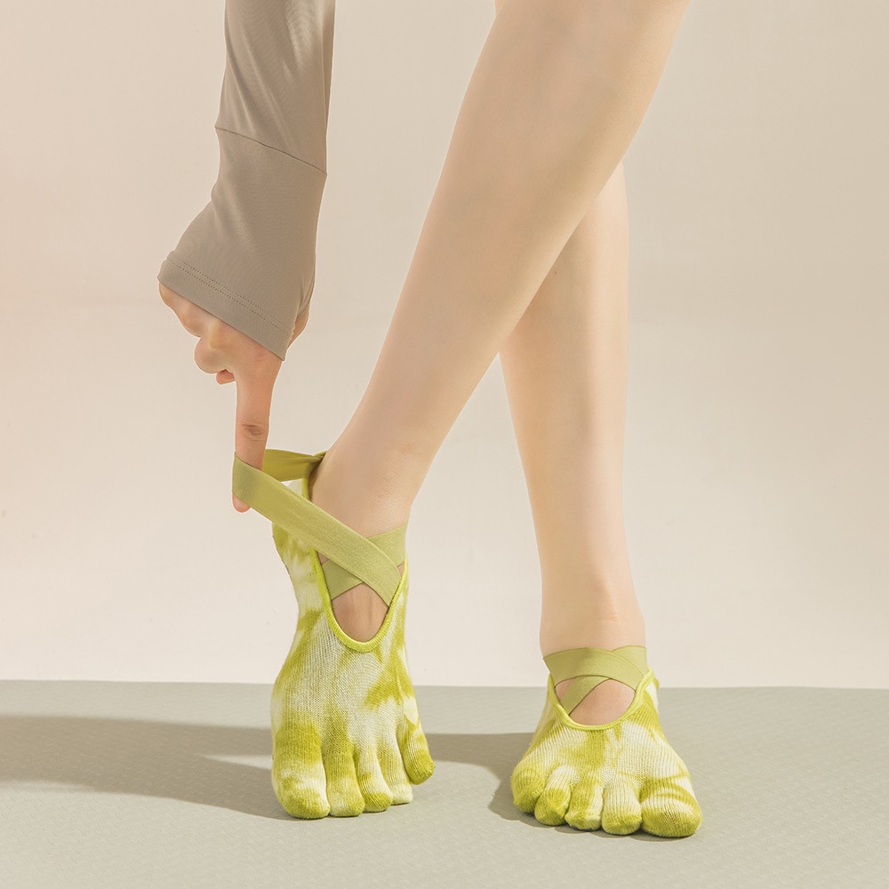 Women's Tie-Dye Five-Finger Gr - Grip Sock Yoga recension och pris